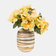 18440-01#Glass, 10" Antique Ring Vase, Gold