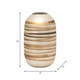 18440-02#Glass, 14" Antique Ring Vase, Gold