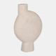 18445-02#Stone, 11" Hammered Vase, Natual