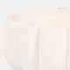 18449-03#Wood, 9" Scalloped Bowl, White