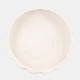 18449-03#Wood, 9" Scalloped Bowl, White