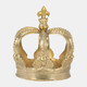 18309#Metal, 7" Crown Decor, Gold