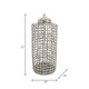 18453-04#Metal, 23" Lidded Jar, Silver