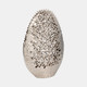 18455-04#Metal, 18" Contemporary Vase, Silver