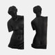 16344-02#Resin, S/2 11"h Greek Godess, Black