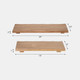 18469#Mango Wood, S/2 18/24" Footed Trays, Natural