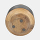 18470-01#Mango Wood, 11" 2-tone Vase, Brown/black