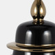 18477-01#Cer, 24" Temple Jar, Black/gold