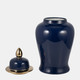 18477-03#Cer, 24" Temple Jar, Navy/gold