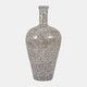 18494-02#Glass, 24" Mosaic Vase, Brown Quartz