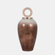 18497-01#Glass, 22" Vase Round Resin Topper, Copper