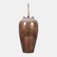 18497-02#Glass, 28" Vase Round Resin Topper, Copper