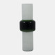 18502-02#Glass, 19" Modern Cylinder Vase, White/green