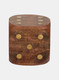 18483-02#Wood, 5x5 Dice, Antique Brown