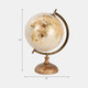 18484#Plastic, 13" Decorative Globe, Gold