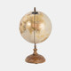 18484#Plastic, 13" Decorative Globe, Gold