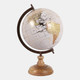 18484#Plastic, 13" Decorative Globe, Gold