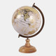 18484#Plastic, 13" Decorative Globe, Gold
