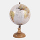 18484#Plastic, 13" Decorative Globe, Gold