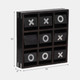 18485-01#Wood, 10x10 Revolving Tic Tac Toe, Black