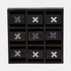 18485-01#Wood, 10x10 Revolving Tic Tac Toe, Black