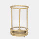 18513-01#Metal, 9" Hurricane Holder, Gold