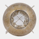 18514-02#Glass, 10" Hurricane Orb, Clear/gold