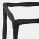 18515-02#Metal, 16" Open Square Hurricane Holder, Black