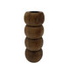 18516-01#Wood, 7" Ribbed Votive Holder, Natural