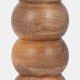 18516-02#Wood, 8" Ribbed Votive Holder, Natural