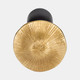 18517-02#Metal, 9" Mushroom Deco, Black/gold