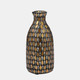 18521-01#Glass, 9"h Mosaic Vase, Copper