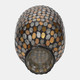 18521-01#Glass, 9"h Mosaic Vase, Copper