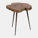 18512#Wood, 22" Natural Wood Side Table, Brown Kd