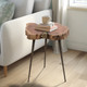 18512#Wood, 22" Natural Wood Side Table, Brown Kd