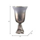 18681-02#Glass, 18" 2-tone Chalice Vase, Metallic Kd