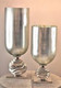18684-02#Glass, 23" Vase W/ Orb Base, Silver, Kd