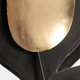 18507-01#Metal, 9" Round Votive Holder, Black/gold