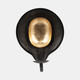 18507-02#Metal, 12" Round Votive Holder, Black/gold
