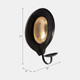 18507-02#Metal, 12" Round Votive Holder, Black/gold