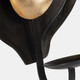 18507-02#Metal, 12" Round Votive Holder, Black/gold