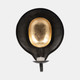 18507-02#Metal, 12" Round Votive Holder, Black/gold