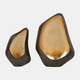 18508-01#Metal, 15" Leaf Floor Votive Holder, Gold