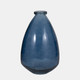 18554-02#Glass, 15" Balloon Vase, Blue