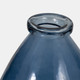 18554-02#Glass, 15" Balloon Vase, Blue