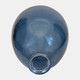 18554-02#Glass, 15" Balloon Vase, Blue