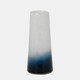 18557-01#Glass, 11" Blue Waters Vase, Blue/white