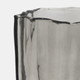 18563-01#Glass, 9" Paper Bag Vase, Smoke