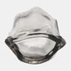 18563-01#Glass, 9" Paper Bag Vase, Smoke