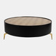 18545-01#Wood,47" Gold Leaf Top Coffee Table, Blk/gld, Kd